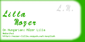 lilla mozer business card
